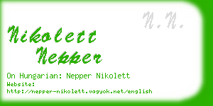 nikolett nepper business card